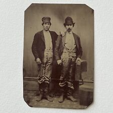 Antique Tintype Photograph Affectionate Handsome Working Class Men Great Attire picture