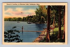 Coldwater MI-Michigan, Emmett's Landing On Morrison Lake, Vintage Postcard picture