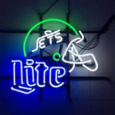 New York Jets Miller Lite Helmet Neon Light Sign Beer Glass Decor Lamp 20