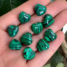 10pc Malachite quartz Hand Carved Love heart-shaped Crystal healing1pc picture