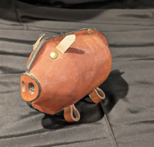 Leather Pig Piggy Bank picture