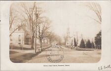 Library Congregational Church Monument Monson Street View 1907 RPPC Postcard picture