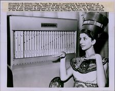 LD206 1950s Original Photo TIME THROUGH THE AGES Cleopatra Actress Clock Floats picture
