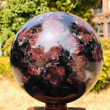 15.35LB Natural red garnet sphere quartz fireworks stone ball Healing decor gift picture