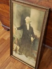 Large 31x16.5 Antique George Washington Picture Portrait Framed Rare Unique picture