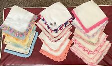LOT of 13 VTG Crochet * Embroidered * Tatted *Lace  Borders *Handkerchief's picture