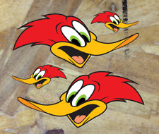 Happy Woodpecker Sticker Decal Woody Hot Rod Bumper sticker pack of 4 picture