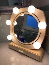 Vintage 1960s 1970s Hollywood Glam Reversible Vanity Mirror Tested Works Drawer picture