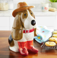 The Pioneer Woman Cowboy Charlie Stoneware Cookie Jar, 12.48 In Tall, Red - NEW picture