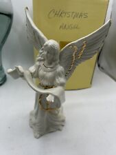 Mikasa Porcelain Christmas Angel Figurine Elegance Cream Gold Original Box 8.5