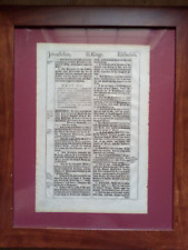 Antique 1600's English Holy Bible 23 x 20 x 1 inches picture