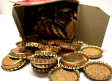 Vintage Gold Bond Bottle Caps Box of Double Lacquered Cork Lined picture