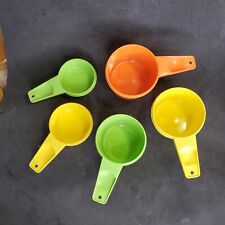 Vintage Tupperware Measuring Cups Orange Yellow Green *READ* picture