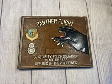 Panther Flight Clark Air Force Base Police Squadron Wall Plaque Vintage picture