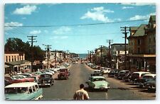 1950s OLD ORCHARD BEACH MAINE VACATIONLAND ORCHARD STREET CARS POSTCARD P2892 picture