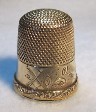 #1249 14K GOLD  THIMBLE - STERN BROS. (SIZE 10) picture