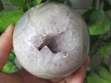 608g AAA++ TOP Amethyst AGATE Quartz Crystal Geode Sphere Ball picture