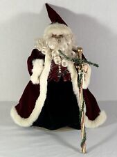Vintage Christmas Santa Claus Tree Topper - Large - Ornate Holiday Centerpiece picture