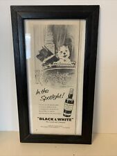 Black & White Scotch Whiskey Framed ad Scottish terriers picture