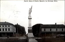 North side Public Square~La Grange Ohio~Civil War Monument~repro on RPPC paper picture