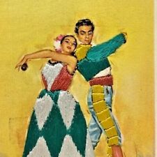 Vintage 1900s Panaderos Spanish Dancer Woman Spain Silk Embossed Postcard picture