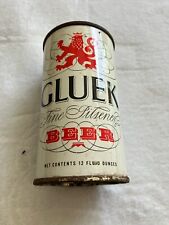 Empty Top Opened Vintage 12oz Gluek Fine Pilsener Beer Flat Top picture