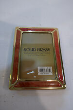 Vintage solid brass photo frame Fits 3.5”x5”  Picture  Nice Condition picture