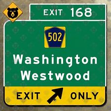 New Jersey parkway exit 168 Washington Westwood highway road sign Garden 16x16 picture