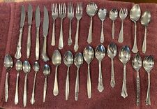 MIXED LOT 28 PIECES VINTAGE STAINLESS STEEL FLATWARE picture