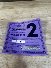 Vintage 1971 PA Pennsylvania Inspection Sticker Utility Or  Commercial Trailers picture
