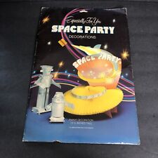 Vintage 1979 American Greetings Space Party Honeycomb Decorations Robots NEW  picture