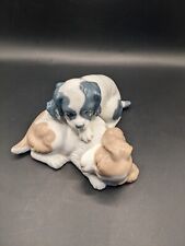 Vintage Retired Daisa NAO by Lladro Wake Up - Pair of Spaniel Puppy Dogs #0385 picture