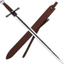 The Royal Enforcer Exquisite Hand-Forged Medieval Knights Sword Elegance Leather picture