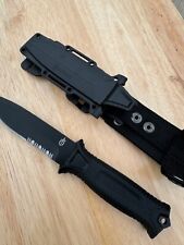 Gerber Gear - Fixed Blade Tactical Knife for Survival Gear  Black. Serrated Edge picture