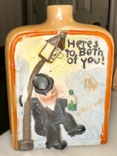 2 Vintage Schafer Vater Style Nipper Flask Wee Scotch Man Lamppost Japan Empty picture