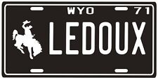 Chris Ledoux Wyoming Cowboy 1971 License plate picture