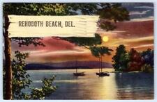 1955 REHOBOTH BEACH DELAWARE DE HAVING A SWELL TIME VINTAGE POSTCARD picture