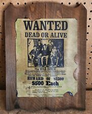 Bandits Wanted Poster Wooden Sign Butch Cassiday Sundance Kid The Wild Bunch picture