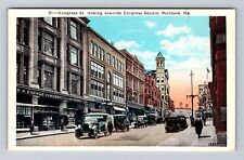 Portland ME-Maine, Congress Street, Antique, Vintage Postcard picture
