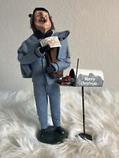 Byers Choice Retired 1990 Postman or Mailman with Christmas Card and Mailbag picture