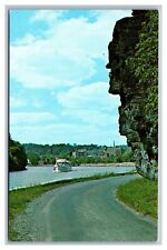 Little Falls, New York NY, Profile Rock on Barge Canal, Lock 17, Chrome Postcard picture
