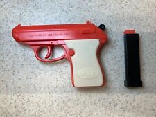 Vintage PEZ GUN / PISTOL with Magazine - Red/Orange & White/Cream - USA picture