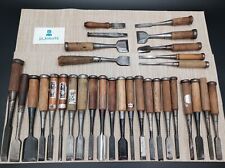 Japanese Chisel Nomi Carpenter Tool Set of 31 Hand Tool wood working #1250 picture