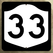 New York state route 33 Buffalo Rochester Batavia highway marker road sign 16x16 picture