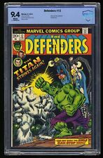 Defenders #12 CBCS NM 9.4 White Pages Xemnu Appearance Marvel 1974 picture