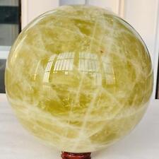 5960g Natural yellow crystal quartz ball crystal ball sphere healing picture