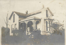 Vintage 1912 HOSTETLER FAMILY HOME Hesston Kansas RPPC POSTCARD P1D picture