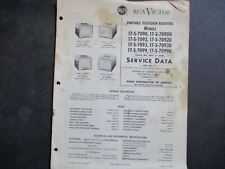 1957 RCA Victor Service Data Chassis No. 5377 or 5378 No. T1 manual picture