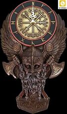 Nordic VEGVISIR Viking Clock VERONESE Figurine Hand Painted Great For A Gift picture