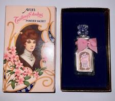 Vintage Avon Trailing Arbutus Powder perfume Sachet Glass Bottle Nos mib 1 oz. picture